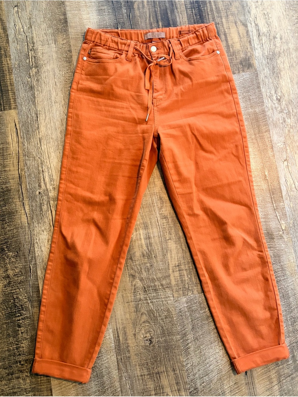 Judy Blue Rust Orange Drawstring Joggers